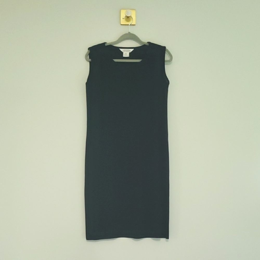 Exclusively Misook Midi Dress Medium Black Sleeveless Pull-on Office Career Work